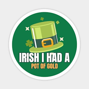 leprechaun Hat Pot Of Gold Magnet